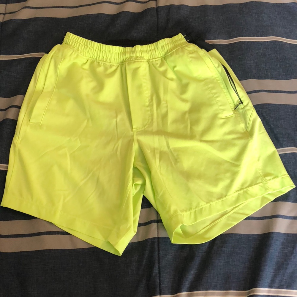 Birddogs Medium Shorts Neon Green/ Navy
